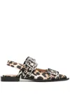 Ganni Printed Ballerinas In Multi
