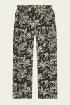 Ganni Printed Betzy Cropped Jeans In Flan