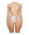 Ganni Printed Bikini Top