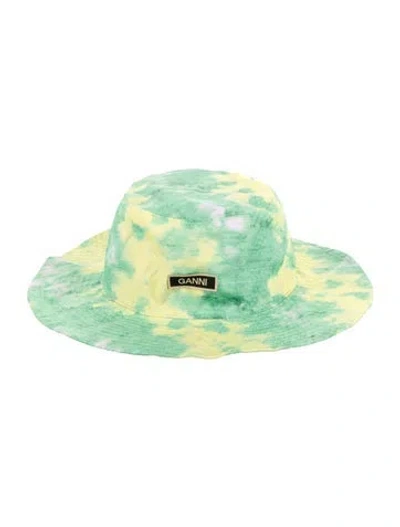Pre-owned Ganni Printed Bucket Hat In Multi