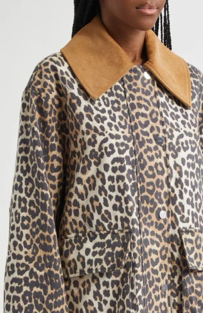 GANNI GANNI PRINTED CANVAS JACKET