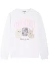 Ganni Oversized Printed Organic And Recycled Cotton-jersey Sweatshirt In Neutral