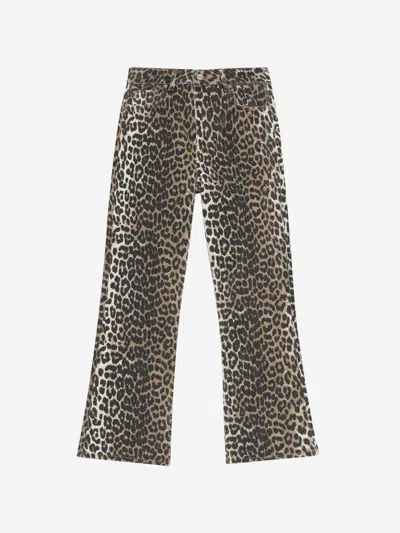 GANNI GANNI PRINTED CROPPED JEANS