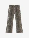 Ganni Betzy Leopard Cropped Jeans In Multicolor