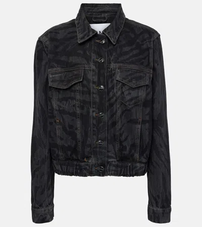 GANNI PRINTED DENIM JACKET