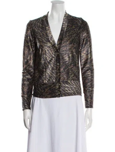 Pre-owned Ganni Printed Evening Jacket In Multi