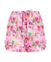 Ganni Patterned Print Bermuda Shorts In Pink