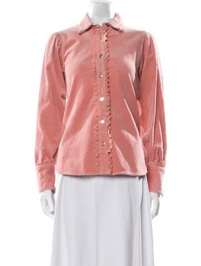 Pre-owned Ganni Printed Jacket In Pink