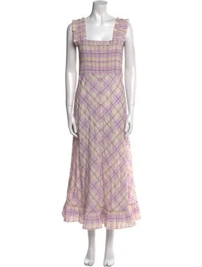 Pre-owned Ganni Printed Long Dress