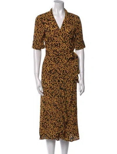 Pre-owned Ganni Printed Long Dress In Multi