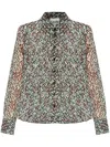 GANNI PRINTED LONG-SLEEVE SHIRT