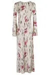 Ganni Floral Print Maxi Dress In Multi
