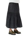 Ganni Floral-print Smock Maxi Skirt In Phantom