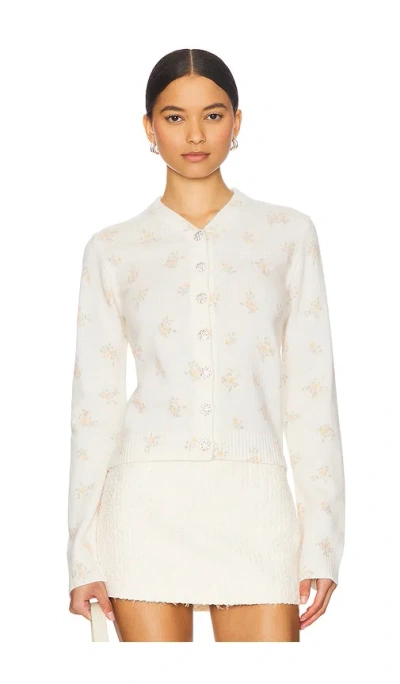 GANNI PRINTED MERINO CARDIGAN