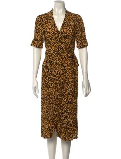 Pre-owned Ganni Printed Midi Length Dress In Multi