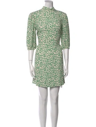 Pre-owned Ganni Printed Mini Dress