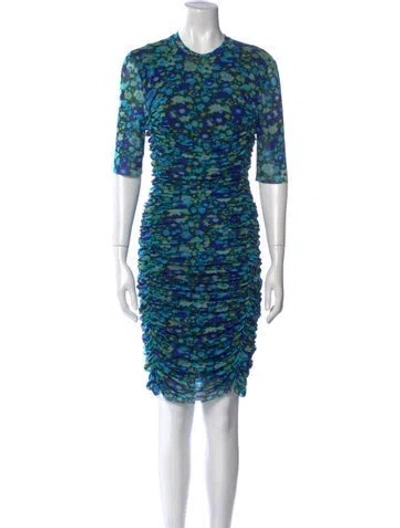 Pre-owned Ganni Printed Mini Dress In Multi