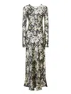 GANNI GANNI PRINTED SATIN DRESS