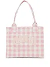 Ganni Large Vichy Check Tote