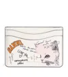 Ganni Printed Signature Card Holder In Black