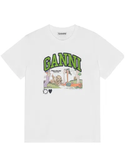 Ganni Women's Poppy T-shirt In White