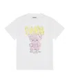 Ganni Basic Cotton Jersey Teddy Relaxed T-shirt In White
