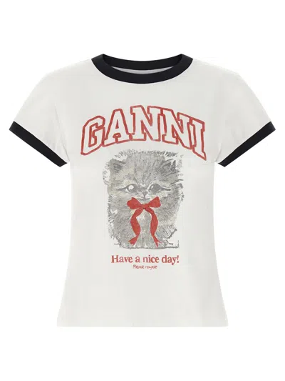 GANNI GANNI PRINTED T-SHIRT