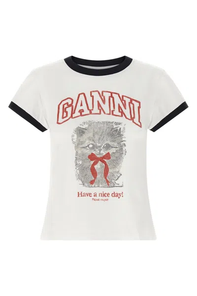 GANNI PRINTED T-SHIRT