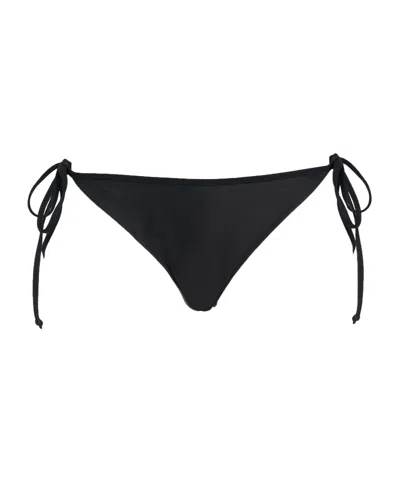 Ganni Printed Tie Bikini Pants In Black