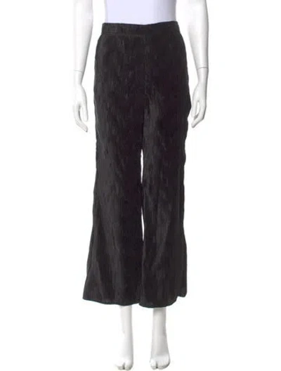Pre-owned Ganni Printed Wide Leg Pants In Black