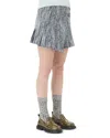 Ganni Printed Wrap Mini Skirt In Celestial