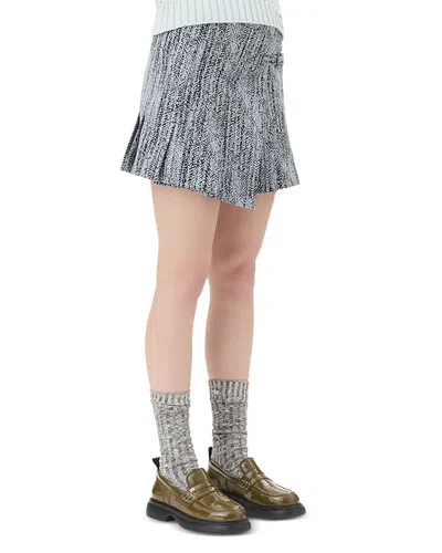 GANNI PRINTED WRAP MINI SKIRT