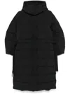 Ganni Tech Seersucker Puffer Down Jacket In Black