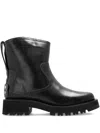Ganni Black Low Black Oleatex Boots In Black