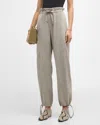 Ganni Cotton-blend Sweatpants In Alfalfa