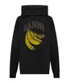 Ganni Pull Over Hoodie In Black