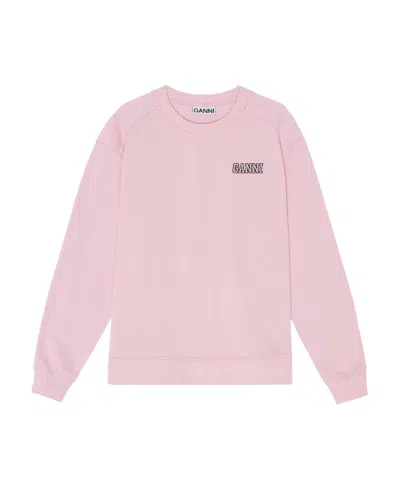 Ganni Pullover Sweatshirt In Pink