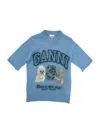 Ganni Puppies Jumper Soft Chambray