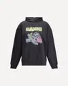 Ganni Isoli Oversized Hoodie With Graphic Puppy Print In Black