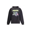 Ganni Isoli Oversized Hoodie With Graphic Puppy Print In Black