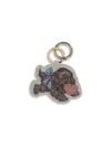 Ganni Puppy Keyring In Black