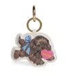 Ganni Women Keychain With Puppy In Brown