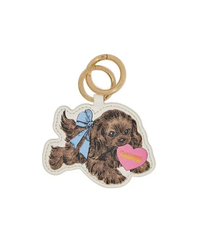 Ganni Puppy Keyring In Multi