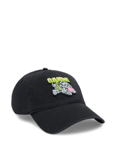 Ganni Puppy Organic Cotton Baseball Cap