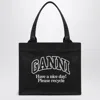 Ganni Recycled Cotton Large Tote Bag In Purple