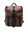Ganni Quilted-design Backpack In Purple