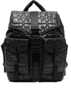 Ganni Quilted Backpack With Buckle Closure And Adjustable Straps In Black