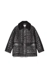 Ganni Quilted Flap-pocket Jacket In Black