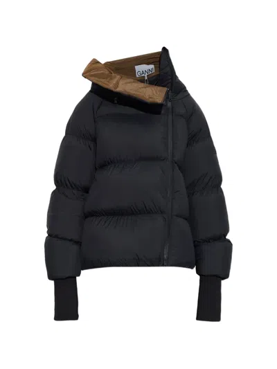 Ganni Quilted Jacket In Black