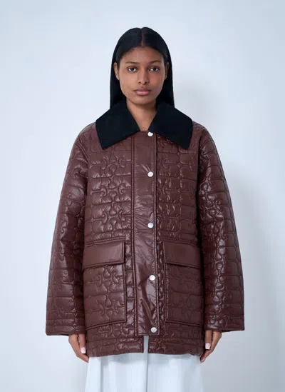 Ganni Quilted Jacket In Multi